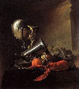 Jan Davidsz. de Heem Still Life with Lobster and Nautilus Cup (1634) by Jan Davidszoon de Heem Staatsgalerie Stuttgart France oil painting artist